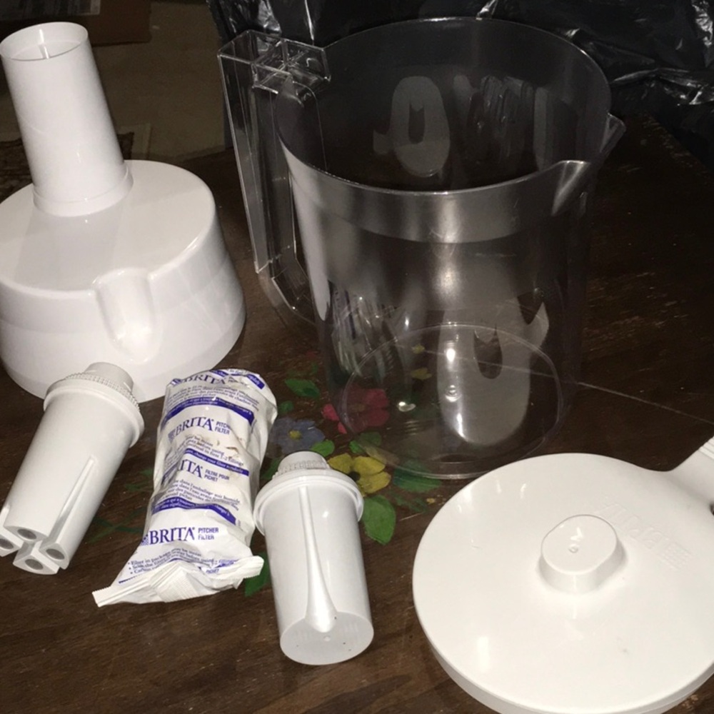Brita Transparent and White Water Filter Pitcher Set